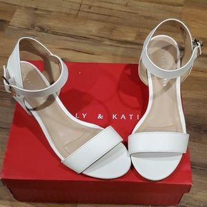 White Wedge Heels 7.5
